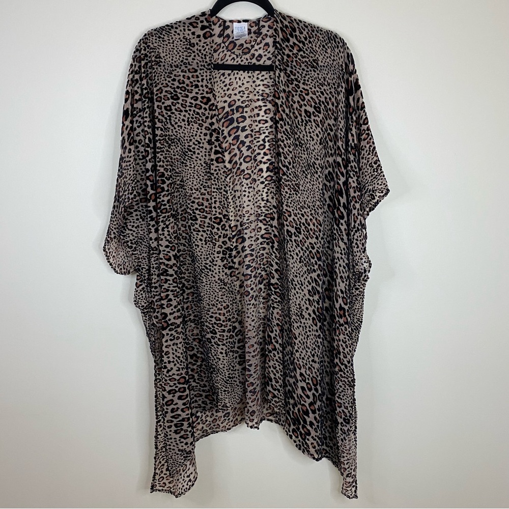 Time And Tru One Size Sheer Animal Print Women’s Swim Cover Up